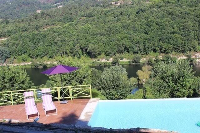 "Bouca Drigues" Casa Antiga De Pedra Com Piscina E Vista Rio Villa Amarante Luaran gambar
